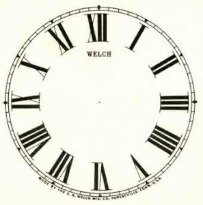 BEDCO-12 - 4-1/2" Welch Roman White Paper Dial - Image 1