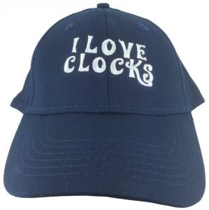 I Love Clocks Hat - Navy - Image 1