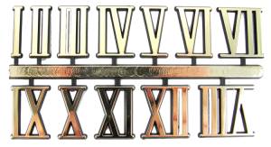 VO-12 - 1/2" Gold Plastic Roman Numerals - Image 1