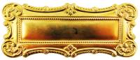 Case Parts - Decorative Case Ornaments - Label Plate - Ornate Brass Rectangular 