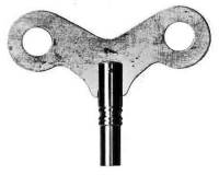 Clock Keys, Winders, Cranks & Related - Single End Extra Large Wing Keys - #5 Extra Large Wing Brass Key - 3.50mm