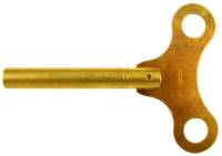 Clock Keys, Winders, Cranks & Related - Single End Extra Long Shaft Standard Wing Key - XL Shaft Brass Single End Key-#14 (5.75mm)