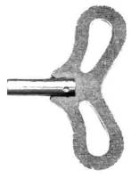 Keys, Winders, Let Down Chucks & Related - Clock Keys, Winders, Cranks & Related - #10 (4.75mm) Single End Nickeled Seikosha Key