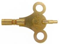 BRASS DOUBLE END WING KEY SIZE 4/1 NEW CLOCK PARTS 