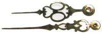 Hour & Minute Hand Sets for Mechanical Movements - Serpentine Style Hand Sets - Gilted Brass Serpentine Euro Hands with 3-3/8" Minute Hand - Pair 