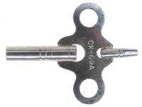 Clock Keys, Winders, Cranks & Related - Double End Keys - #5/#00000 Nickeled Steel Chime Clock Key