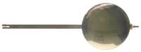 Pendulum Assemblies, Rods, Bobs, Etc. - Pendulums Bobs & Rods Assemblies-Complete - 2-3/4" x 8-1/4" Brushed Brass Quartz Pendulum 
