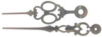 Hour & Minute Hand Sets for Mechanical Movements - Serpentine Style Hand Sets - Brass Serpentine Hands  2-3/8" Minute Hand - Pair