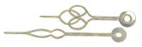 Hour & Minute Hand Sets for Mechanical Movements - Serpentine Style Hand Sets - Brass Serpentine Hands with 3-1/4" Oblong Minute Hand