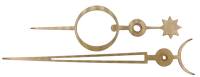 Hands for Mechanical Movements - Hour & Minute Hand Sets for Mechanical Movements - Fancy Brass Ingraham Hands with 4-3/8" Minute Hand - Pair
