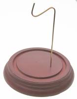 Domes & Bases - Glass - Wood Base for 3" Diameter Dome - Reddish Brown Finish