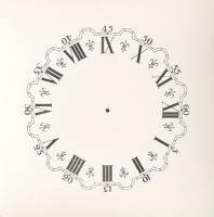 Dials & Related - Paper Dials - 4-1/2" High Gloss White Roman Fleur-de-Lys Dial