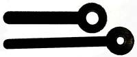 Hands & Related - Hands for Quartz Movements (Push-On only) - Black Push-On Stick Hands with 1" Long Minute Hand