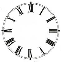 Clock Repair & Replacement Parts - Dials & Related - 3-1/4" High Gloss White Roman Paper Dial