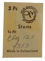 Parts - Watch - Stems - Winding Stem  Elgin 12S - #4353 - 3 Pack