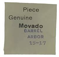 Parts - Watch - Movado Watch Parts - Movado Calibre 15/17   #195 Barrel Arbor
