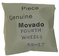 Parts - Watch - Movado Watch Parts - Movado Calibre 15/17   #220 Fourth Wheel