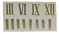 Numeral Sets, Minute  & Hour Markers, Bar & Dot Sets - Roman Numeral Sets - Milled Brass Roman Numeral Set - 25/26mm
