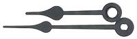 Hands & Related - Hands for Quartz Movements (I-Shaft only) - Hermle Black Spade Hands With 2-1/2" Minute Hand