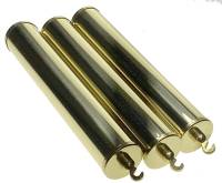 Weight Shells & Components - Weight Shells Only - Hermle 32mm x 180mm Polished Brass Weight Shell 3-Pc. Set