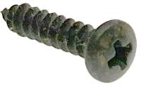 Clock Repair & Replacement Parts - Fasteners - #4 x 1/2" Phillips Pan Head Tapping Screw   10 Piece Pack