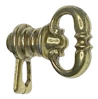 Clock Repair & Replacement Parts - Case Parts - Hermle Antique Brass Mock Door Key