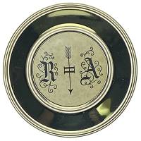 Hermle 3-1/8" (80mm) Antiqued Quartz R & A Pendulum Bob - Image 1