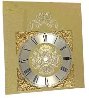 Clock Repair & Replacement Parts - Dials & Related - Hermle 7-5/8” W x 8-1/2” T Fancy Brass Roman Dial