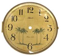 Hermle 7” Ivory Arabic Palm Tree Dial, Bezel & Convex Glass Assembly