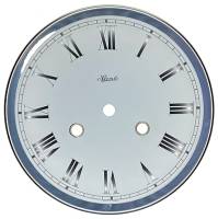 Hermle 7-1/16” (180mm) Regulator White Roman Dial/Silver Bezel Assembly for #140-031