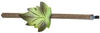 Adjustable Green Maple Leaf Cuckoo Pendulum  2" x 7"