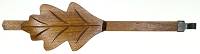 Adjustable Brown Oak Leaf Cuckoo Pendulum  1-1/2" x 7"