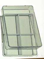 Shop Supplies - Storage Boxes & Trays - 4-Compartment Plastic Storage Box