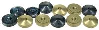 Hands & Related - Hand Nuts & Collets - HERMLE-93 - Brass Hermle Style 12-Piece Hand Nut Assortment For Floor Clocks