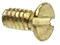 #2-56 x 3/16" Slotted Flat Head Brass Machine Screw - 12 pack
