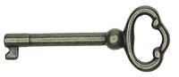 Clock Repair & Replacement Parts - 2-7/16" Door Lock Key - Pewter Plated