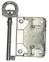 Nickeled Steel Lock & Key Set