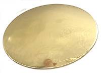 Pendulums Bobs Only - Brass & Brass Covered Bobs Only (No Rods) - 5-1/2" (140mm) Polished Brass Bob - Thin Profile