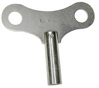 Keys, Winders, Let Down Chucks & Related - Clock Keys, Winders, Cranks & Related - Mismarked #14 (5.75mm) Nickeled Steel Single End Key