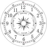 Clock Repair & Replacement Parts - 8" Time & Tide Dial