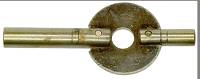 Keys, Winders, Let Down Chucks & Related - Clock Keys, Winders, Cranks & Related - Brass Carriage Clock Key   2.50mm/1.75mm   (#1/#000)