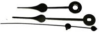 Black Spade I-Shaft Hands for Quartz with 2-7/8" Minute Hand