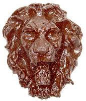 Resin Roaring Lion Head 1-7/8" W x 2-1/8" T