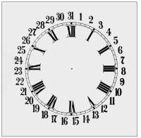 11" Calendar Plain White Paper Dial