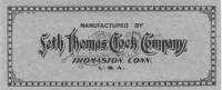 Seth Thomas Clock Company Paper Label
