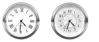 Quartz Movements, Hardware and Tools - Fit-Ups (Also called Clock Inserts) - PRIMEX-21 - 50mm (2") Roman White Dial Fit-up
