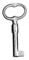 Doors & Parts (Locks, Keys, Latches, Etc.) - Locks & Keys - TT-11 - 1-5/8" Door Lock Key - Brass