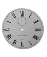 Metal Dials - #2 Regulator & School Clock Dials - TT-12 - 11-5/8" Silkscreened Steel Dial-Roman