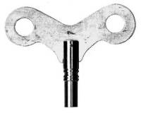 Clock Keys, Winders, Cranks & Related - Single End Standard Wing Keys - TT-19 - #8 Brass Single End Key-4.0mm