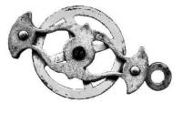 Clock Repair & Replacement Parts - Weight Pulleys, Pulley Covers, S-Hooks, etc. - TT-24 - Vienna 1-1/8" Fancy Pulley 